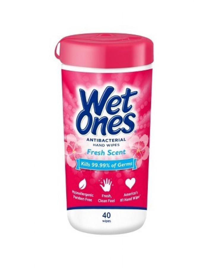 ShopBBMall.com: Wet Ones Antibacterial Hand Wipes Canister, Fresh Scent, 40 Ct
