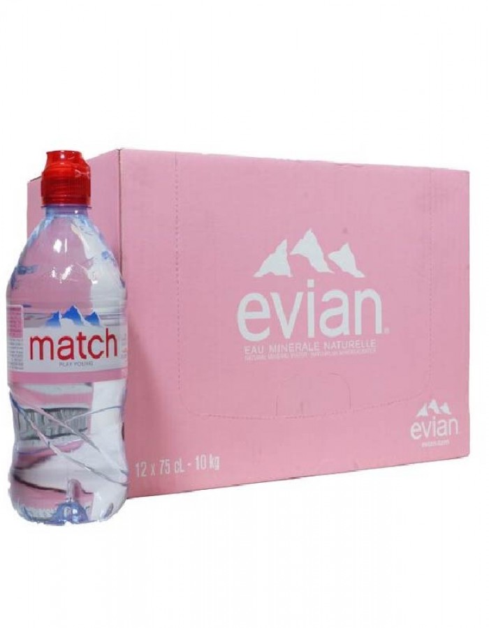 ShopBBMall.com: Evian Natural Mineral Water 12x750ml Sports Cap