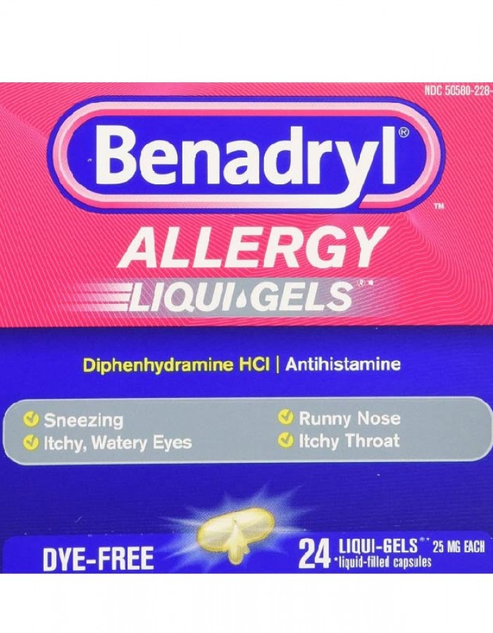 ShopBBMall.com: BENADRYL DYE FREE LIQUID GEL CAPS 24