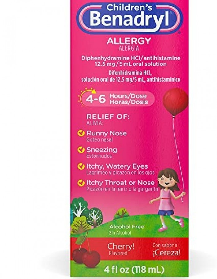 ShopBBMall.com: CHILDREN'S BENADRYL ALLERGY LIQUID CHERRY 4 OZ