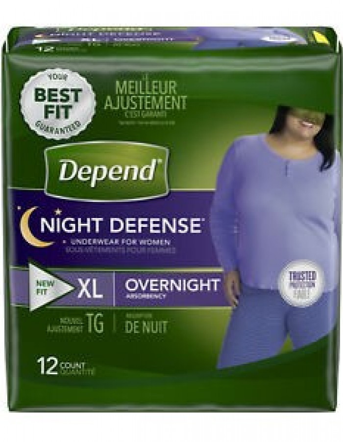 ShopBBMall.com: Depend Night Defense Incontinence Underwear for Women Xtra Large 12 Ct
