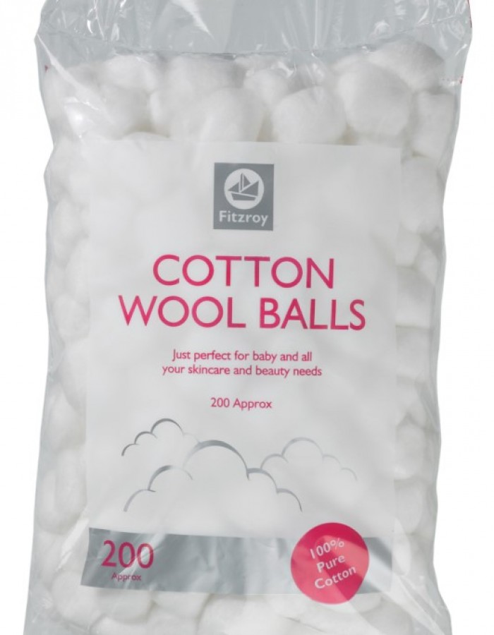 ShopBBMall.com: FITZROY COTTON WOOL BALLS WHITE 200'S