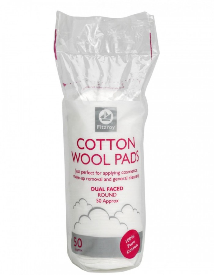 ShopBBMall.com: FITZROY COTTON WOOL PADS ROUND WHITE 50'S