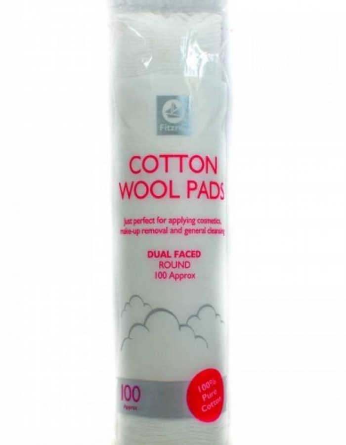 ShopBBMall.com: FITZROY COTTON WOOL PADS ROUND WHITE 100'S